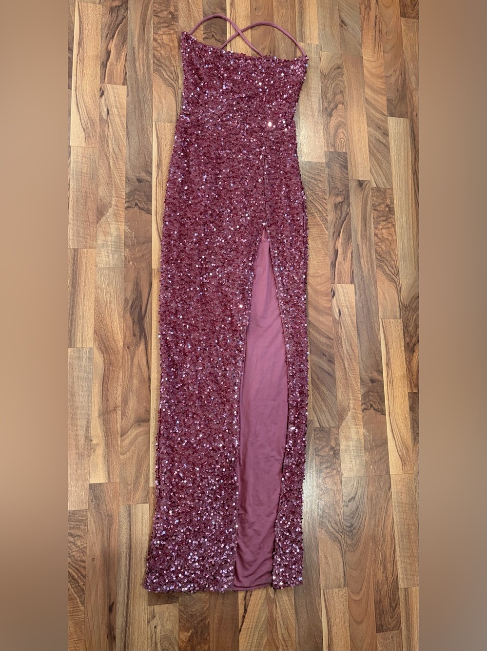 Fashion Nova Rose Sequin High-Slit Maxi Dress - Picture 4 of 10